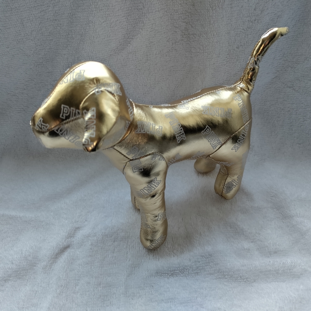 VS PINK | Gold Plush Dog